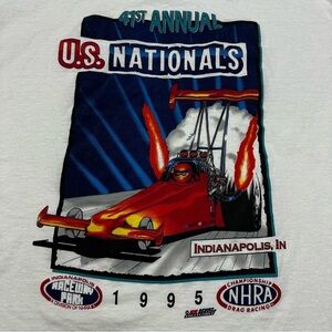 Vtg 95 NHRA U.S. Nationals Indianapolis Drag Racing T Shirt Men’s Size XXL